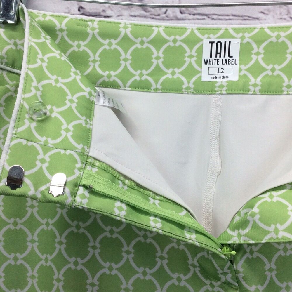 Tail White Label Golf Skort Women's Size 12 Green/White Lattice Print Athleisure - Picture 6 of 10
